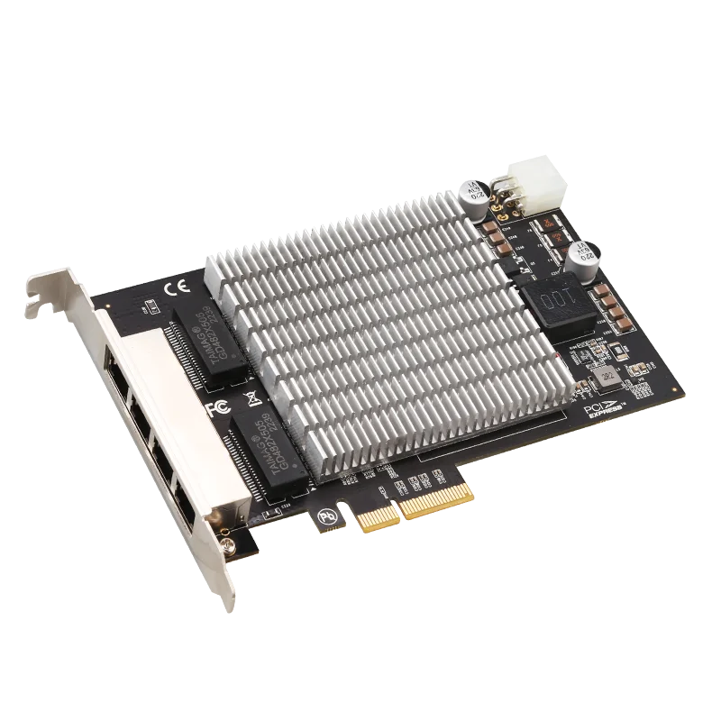 2.5G Gigabit 4 Port PoE Network Card Quad Port Industrial Camera Image Acquisition Card Vision Frame Power Supply I226 Chip 2500