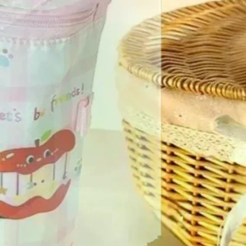 Portable Milk Tea Preservation Tote Bag Eco-Friendly Foldable Handbag Reusable for Travel Commute Outdoor Picnic
