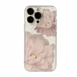 Pioenbloem Telefoon Case Voor iPhone 16 15 14 13 12 11 Pro XS MAX 7 XR 8 7 Plus Clear cover Fundas