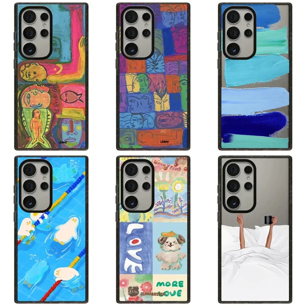 

Colorful Graffiti Acrylic Protective Case for Samsung Galaxy S22U S23U S24 Ultra S24+ Plus Shell with MagSafe