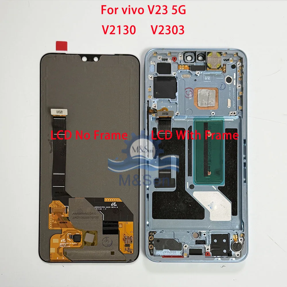 display-amoled-originale-per-vivo-v27-v2231-v27e-v2237-v23-5g-v2130-schermo-touch-panel-per-vivo-v27-pro-lcd-v2230-con-cornice
