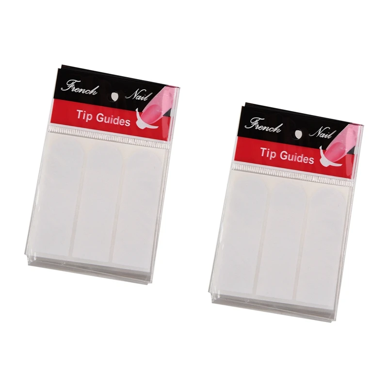 AA20-12 네일 아트 프렌치 매니큐어 팁 가이드 스티커 96개 팩