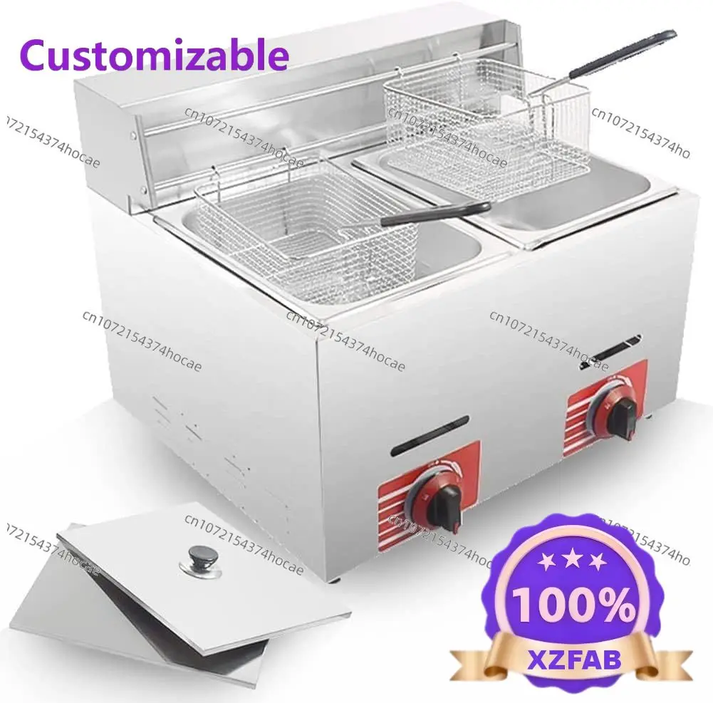 Factory Direct 2026 Top Padella commerciale con coperchio a cestello da 8 litri e piano in acciaio inox FY71, adatta per ristora