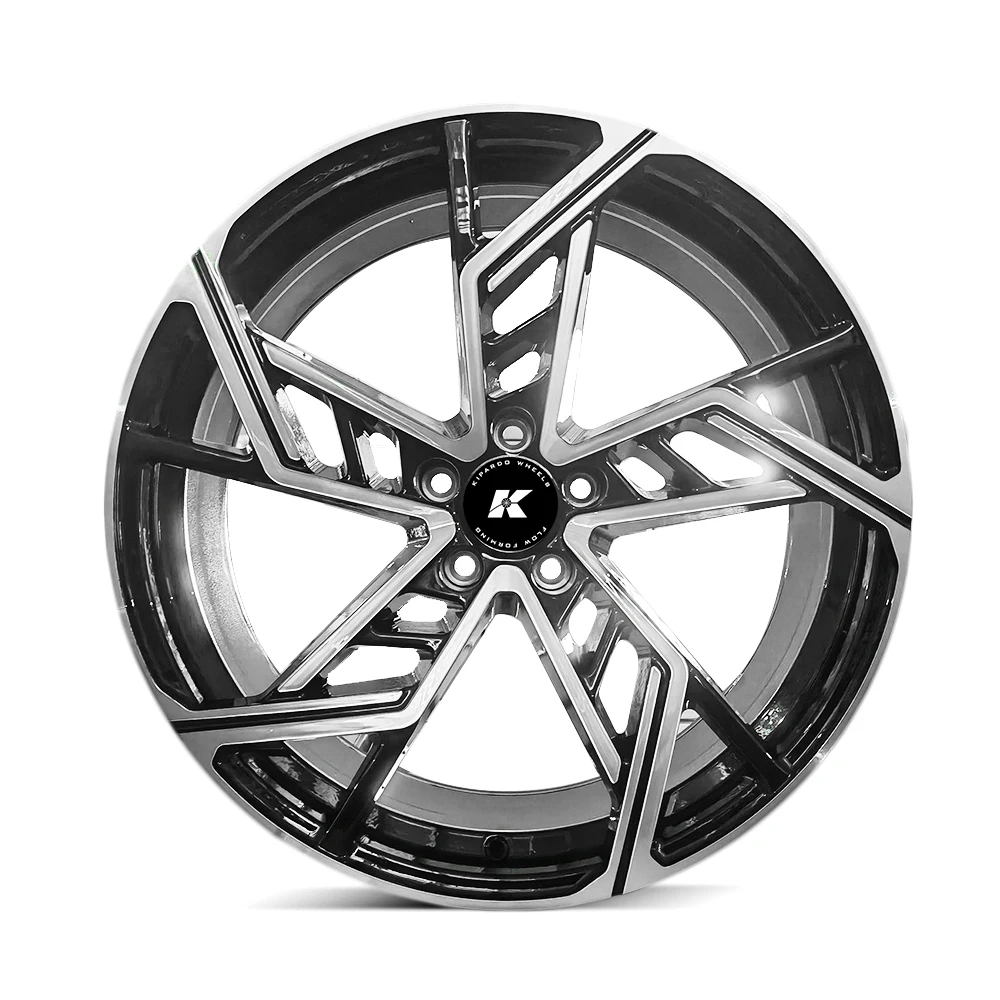 Wholesales Custom 5X112 Forged Wheels 20X9J Inch Glossy Black Machine Face Alloy Rims for Skoda EV Karoq Kodiaq Superb