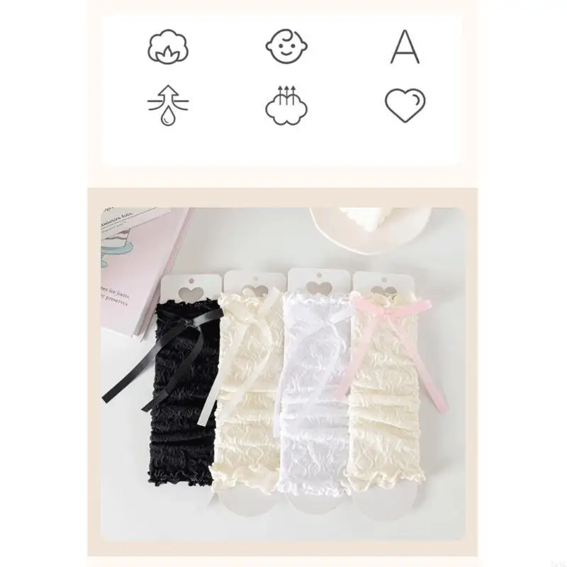 Image 4: A5YC – jambières en dentelle à volants pour filles, chaussettes amples pour robe, couvre-jambes printemps pour enfants
