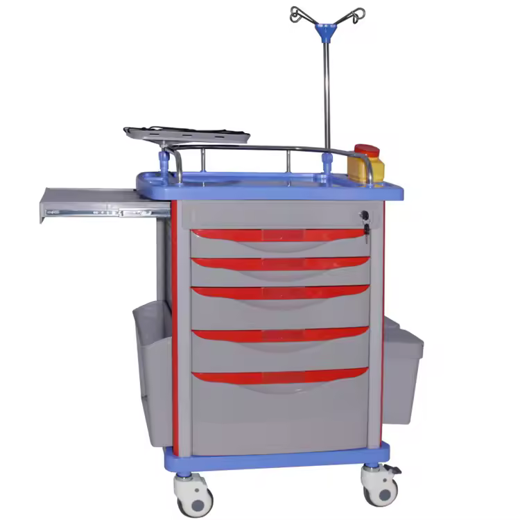 Factory Price Rescue Vehicle Equipment Anesthesia Cart ABS Cart Hospital Medical Cart