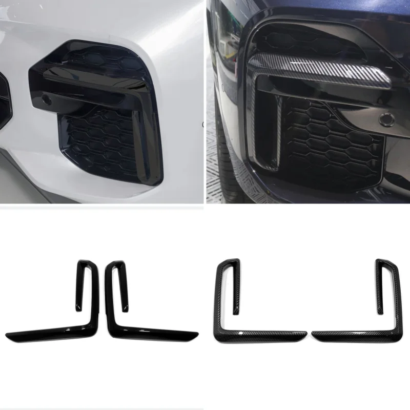 For BMW X5 G05 2022 2023 Exterior Accessories Fog Lights Lamps Eyelid Eyebrow Strip Decoration Cover Trim