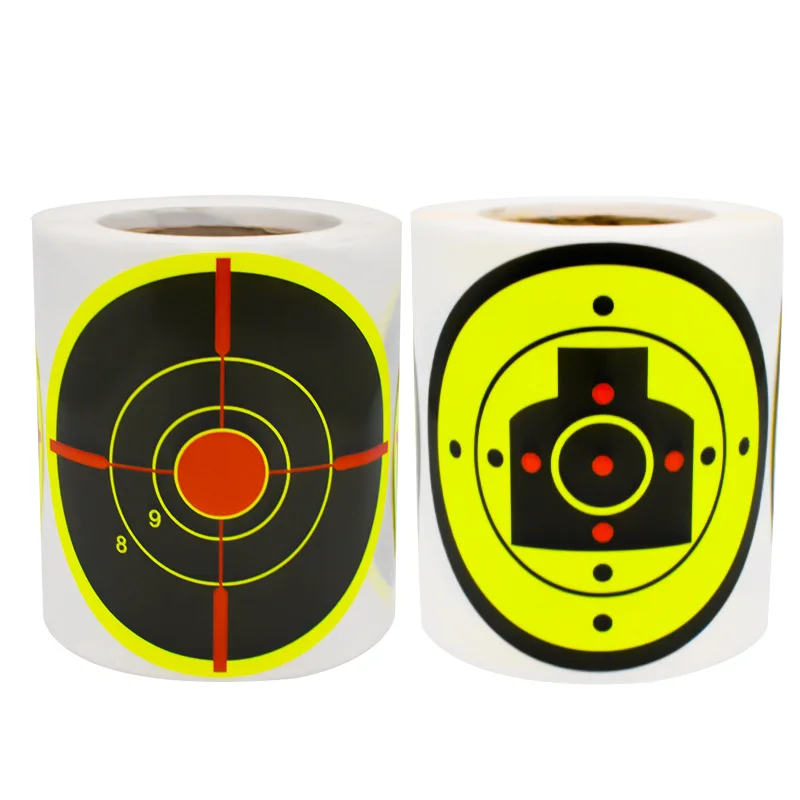 3' 200pcs/roll Fluorescent Self-Adhesive Shooting Gun Target Paper Practice Target Splash Labels Shooting Target shoot training