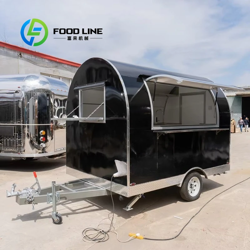

Fully Equipped Commercial Mini Mobile Food Trailer Outdoor Catering Business Cart for Personal Startup Customized