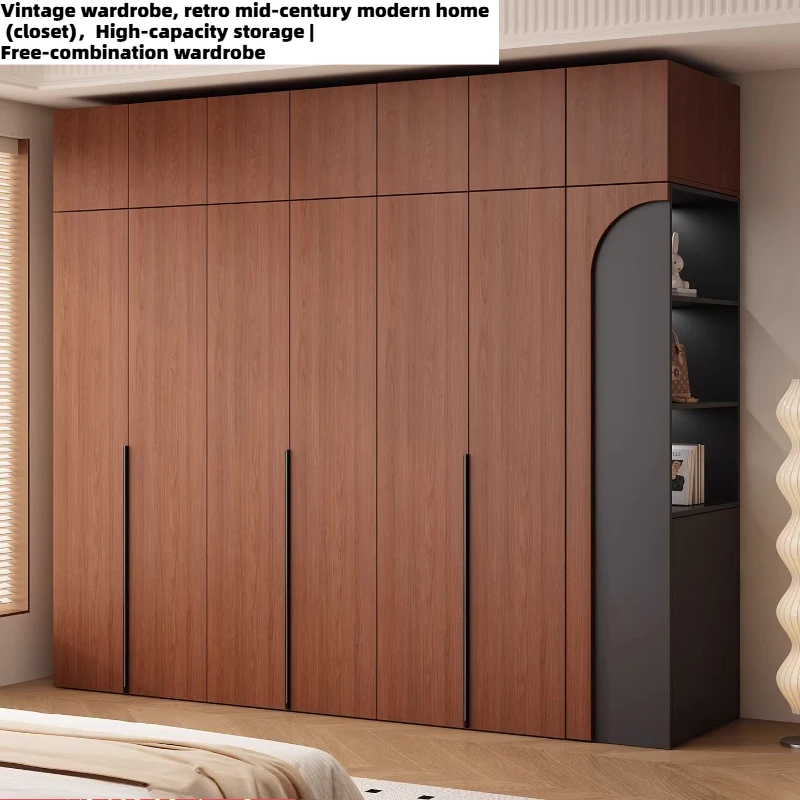 Bedroom Open Clothes Wardrobe Clothing Organizer Shelves Double Wardrobe Multipurpose Home Room Dresser Comforter Furniture