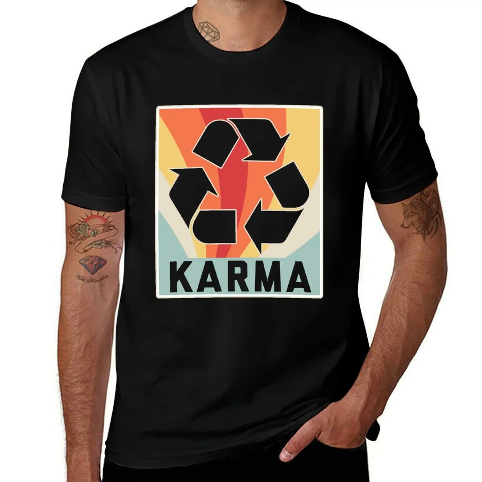 

shirts t t shirts brand luxury T-Shirt high quality with prints Karma man Retro