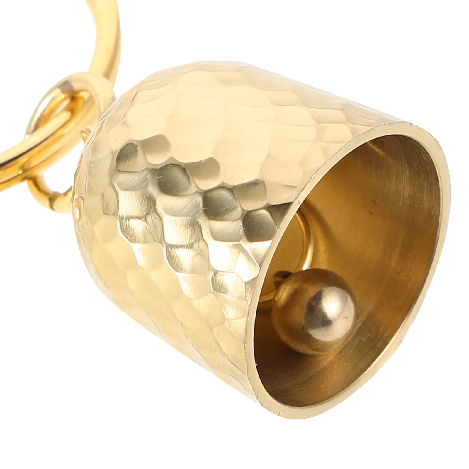 Brass Outdoor Cycling Bell Keychain Portable Vintage Pendant Clear Loud Sound for Hiking Camping Backpack Handbag