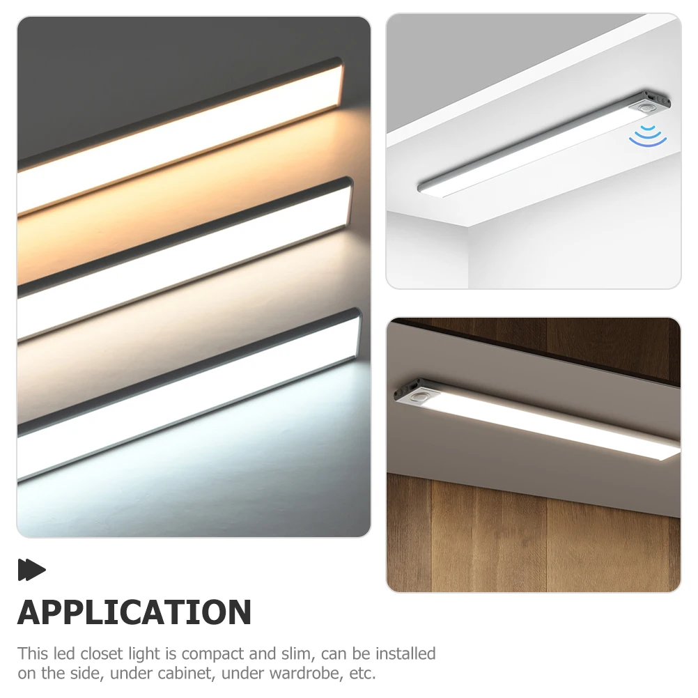 

Smart Led Strip Motion Sensor Under Cabinet Lighting Rechargeable Closet Induction Night Light For Kitchen Bedroom