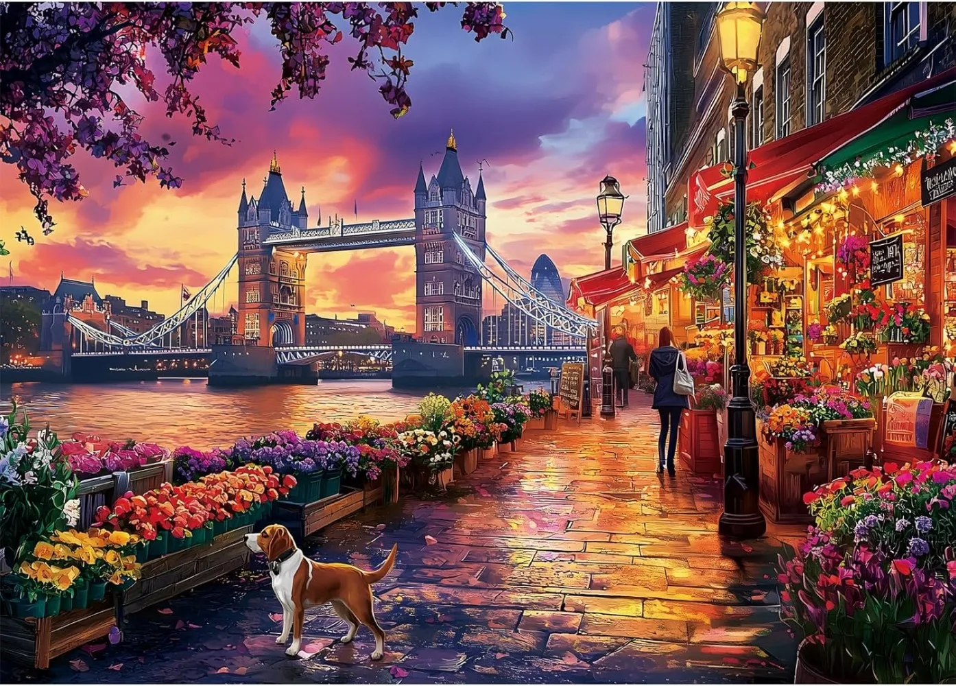 

1000/500/300/120 Pieces Tower Bridge of London Jigsaw Puzzles for Adults Home Decor Challenging Family Fun Educational Toys Gam
