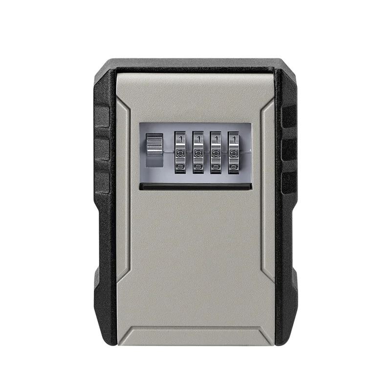 A13E-4 Digit Combination Key Box Wall Mounted Password Key Box Organizer Aluminum Alloy Key Storage Security Lock Outdoor