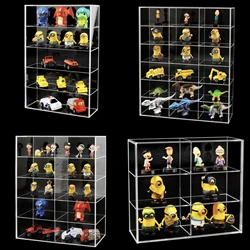 5/6/12/15/20 Grids Clear Acrylic Toy Display Cabinet with Lid for Blind Box Toy, Car Model, Action Figures Storage and Display