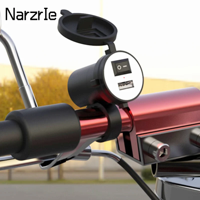 Waterproof Motorcycle Handlebar USB Charger 12V 5V-1.5A Moto Adapter Power Supply Socket For Phone Mobile Motorbike Accessories