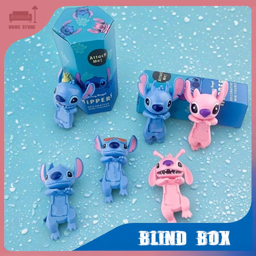 

Stitch Hippers Cartoon Blind Box Surprise Anime Figure Mini Collectible Doll Car Phone Desk Ornament Gift for Birthday Surprise