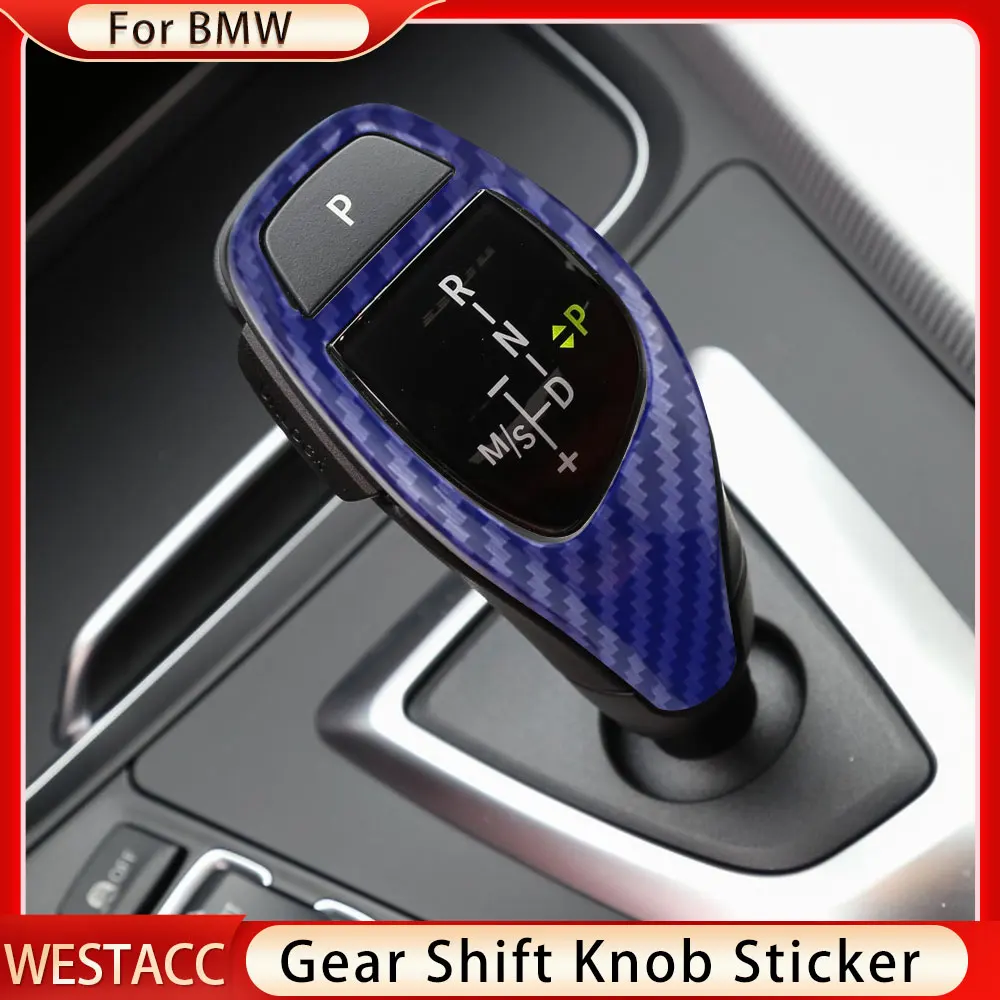 ألياف الكربون والعتاد التحول المقبض غطاء ملصق لسيارات BMW F30 F10 F15 F07 F20 F21 F34 F35 F31 1/3/4/5 سلسلة X3 X4 X5 X6 اكسسوارات #4