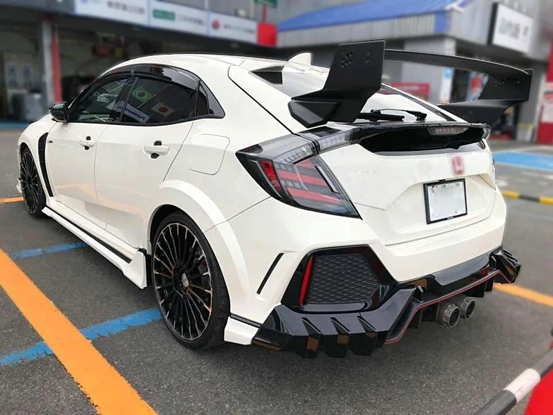 17 onwards Part Carbon for Honda Civic Hatchback Sport Typer Fk8 Fk7 Mug Style Frp Rear Gt Spoiler Wing Lip Exterior Accessories