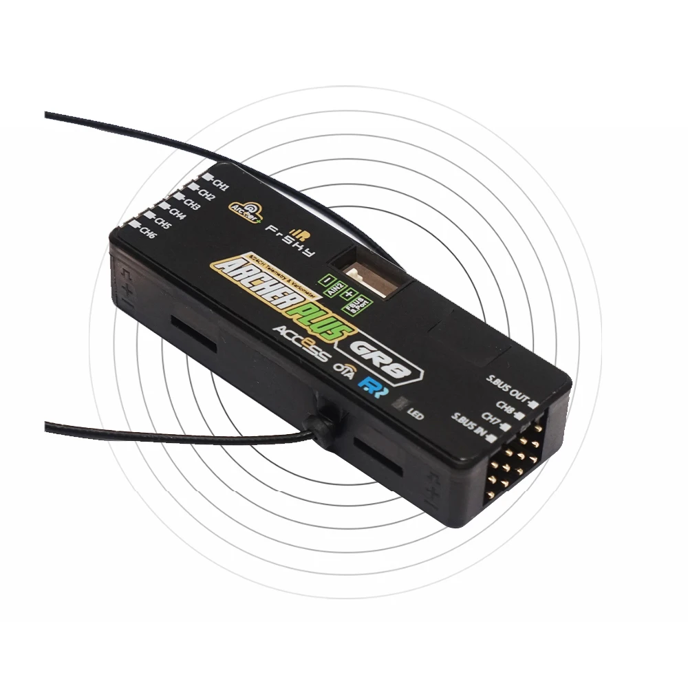 FrSky ARCHER PLUS GR8 Receiver - 8CH SBUS Redundant,  High-Precision Variometer, ACCESS/ACCST D16 for FPV Drones, RC Gliders