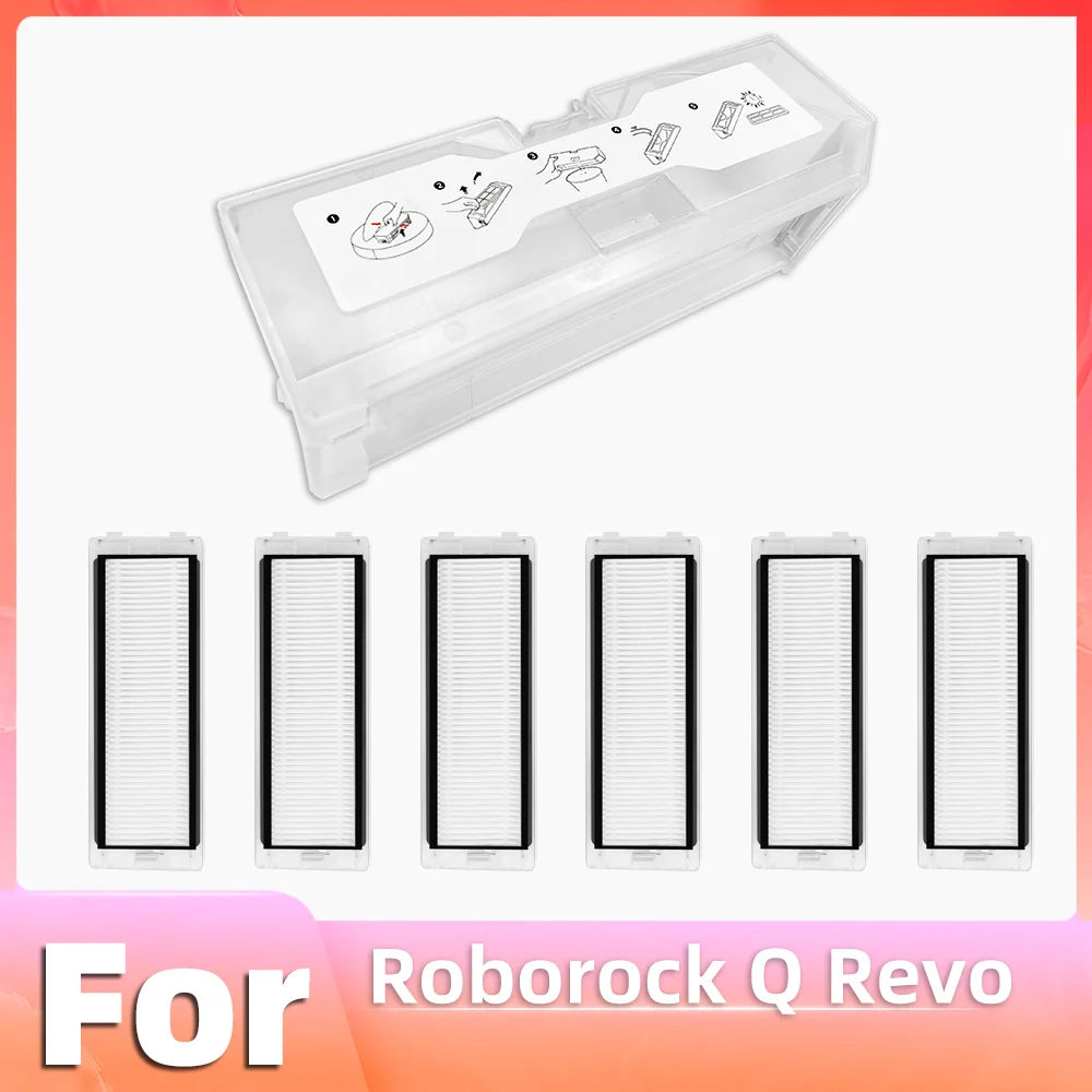 Compatible for Roborock Q Revo Dust Box HEPA Filter Robot Vacuum Replacement Spare Parts Accessories