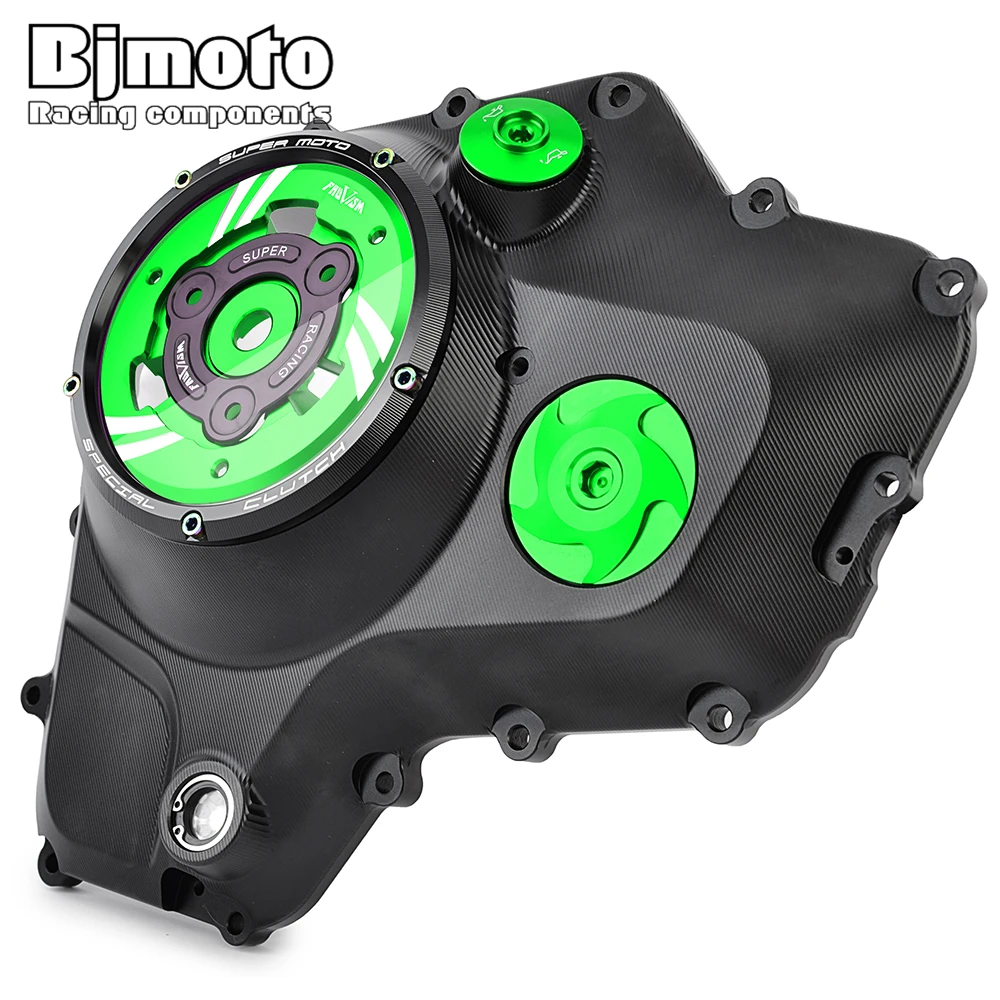 CNC Engine Racing Clear Clutch Cover For Kawasaki Ninja H2 SX SE 2018-2024 NINJA H2 2016-2024 NINJA Z H2 SE 2020-2024