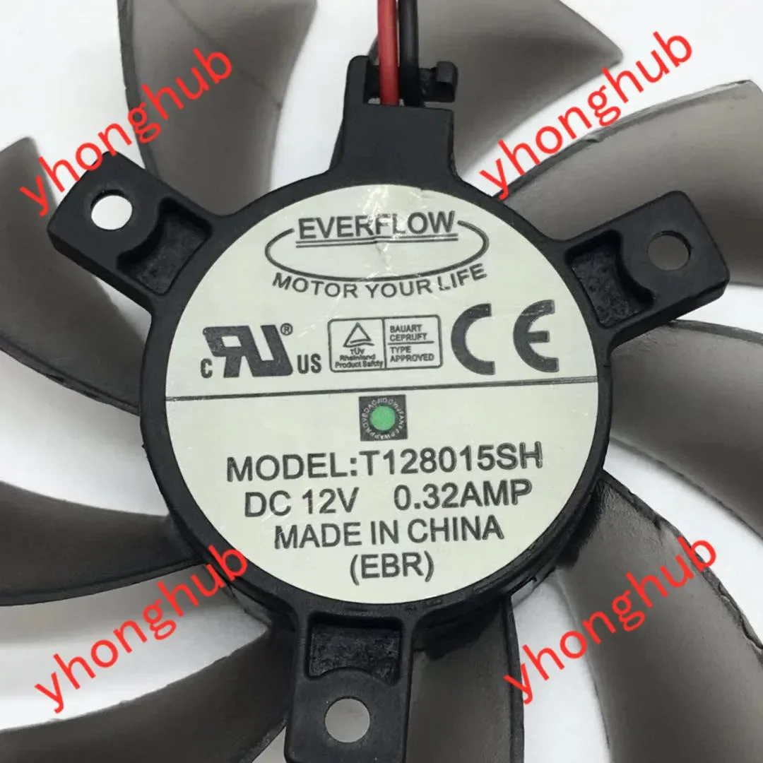 Everflow T128015SH Server Round Fan DC 12V 0.32AMP 75X75X16mm 2-Wire