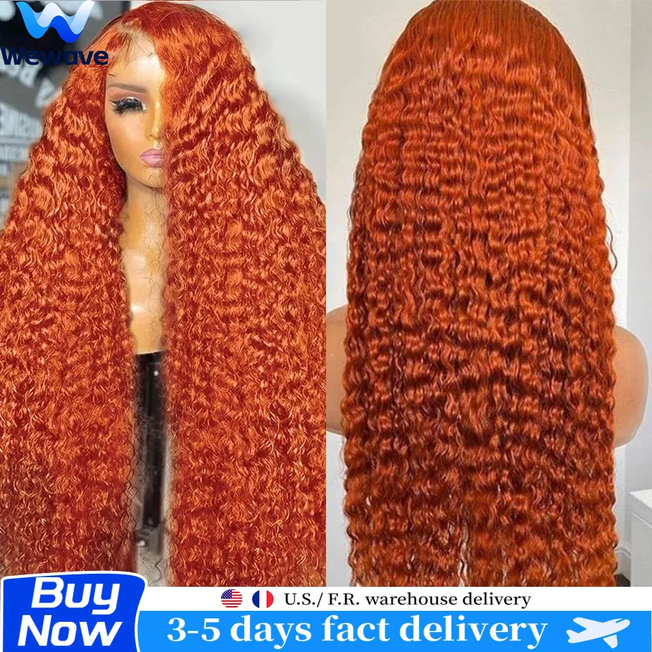 

Wewave Curly Wig Human Hair Wigs 13x6 Water Wave Deep Wave Wigs 350 Ginger Wig Human Hair 350 HD Lace Wigs Bleached Knoted