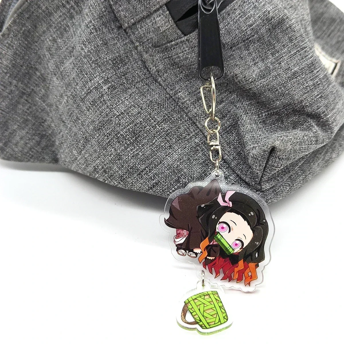 Anime Keychains Demon Slayer Keychain Tanjirou Kamado Nezuko Tomioka Giyuu Kimetsu No Yaiba Acrylic Key Ring Cute Funny Cartoon