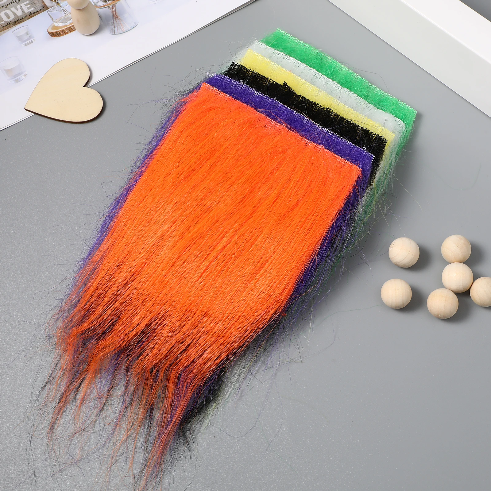 

24 Pcs Beard Set DIY Making Fake Hair Accessory Cut Out Gonk Beards for Craft Polyester Realistic Gnome Decorations