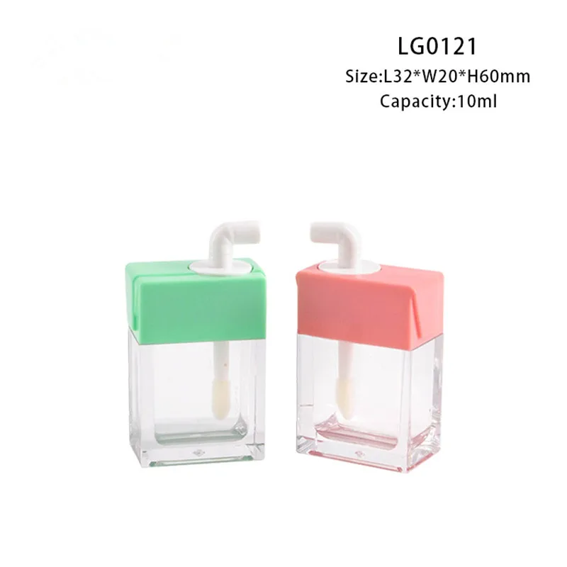 10/30/50pcs 10ml Empty Lip Gloss Tube Creative Lip Glaze Bottle Square Lip oil Bottle Lip Gloss Tube Packaging Material