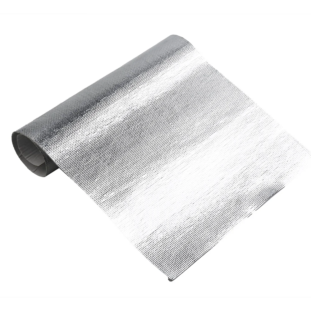 

Car Exhaust Heat Shield Barrier Aluminum Fiberglass W/ Adhesive Layer 12 X 24inches Heat Wrap Tape Thermal Protection For Car