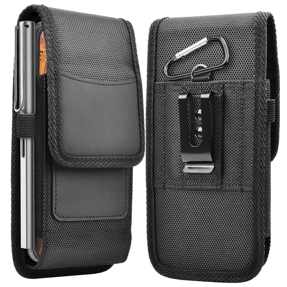 3.5-6.8inch Nylon Insert Card Phone Pouch Cell Phone Case Belt Clip Carrying Holster Waist Bag for IPhone,Samsung Galaxy