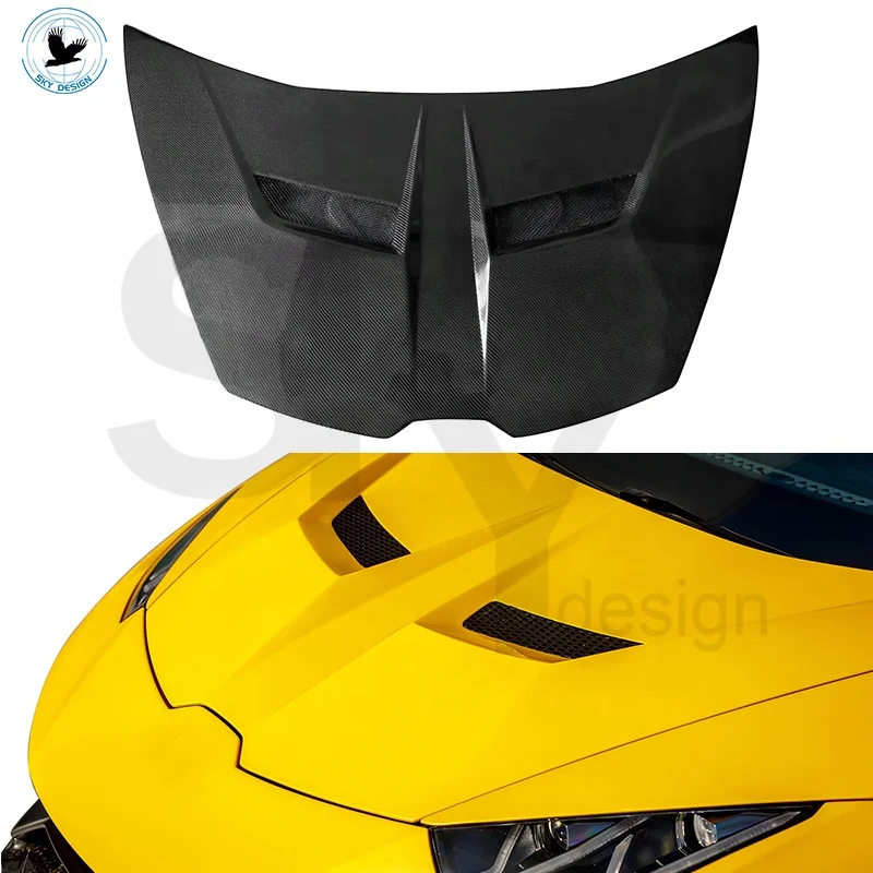 

V Style Carbon Fiber Front Hood for Huracan Lp580 610 Evo Spyder Front Trunk Lid Cover Hood Body Kit