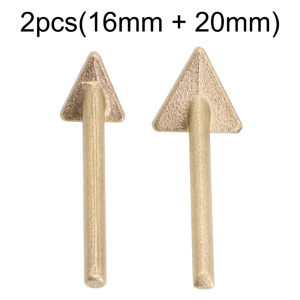 2pcs Plastic Welder Soldering Iron Tips Copper Plastic Repair Triangular Smoothing Head Welding Tips