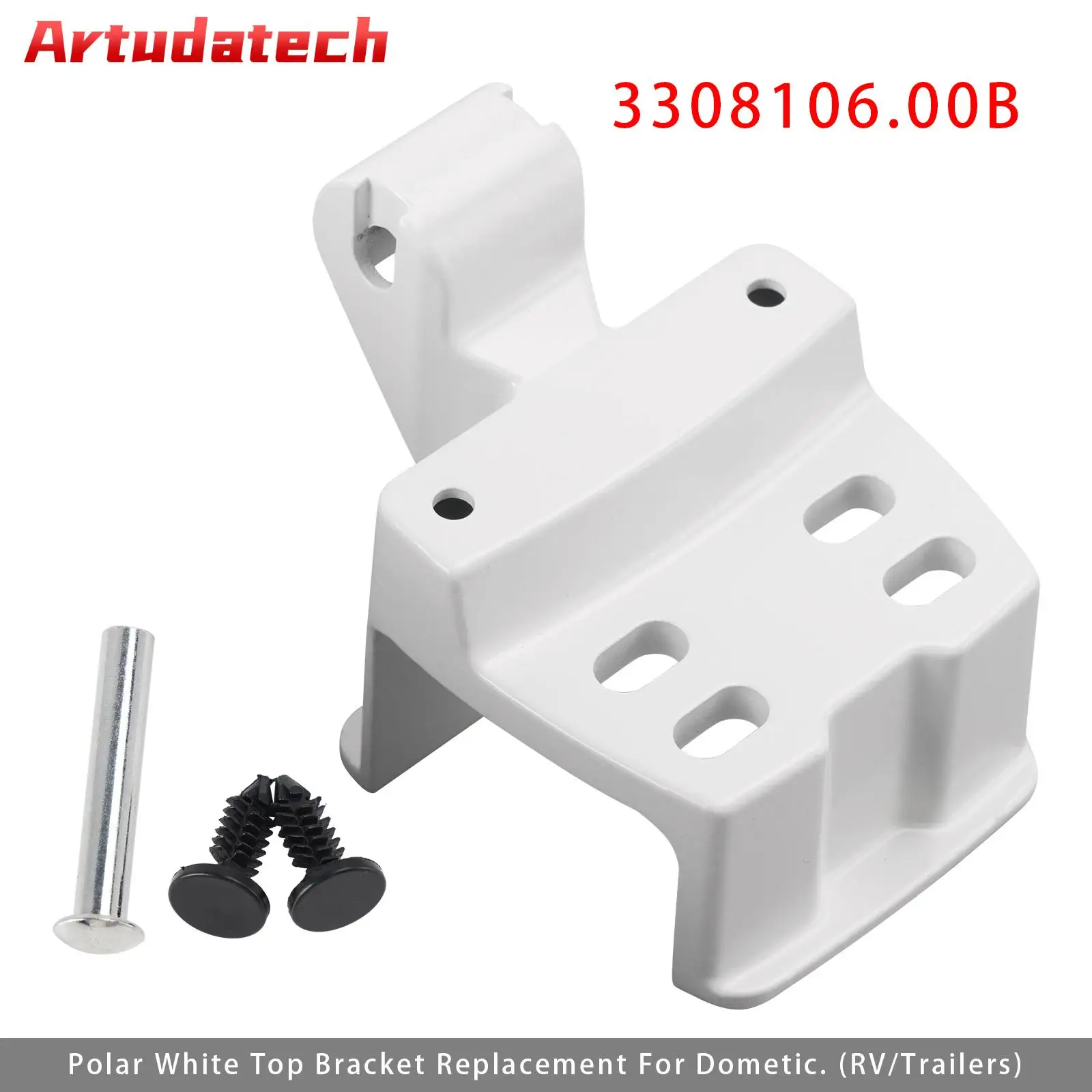 

Artudatech 3308106.00B White Awning Arm Top Mounting Bracket Kit For Dometic 3308106.00