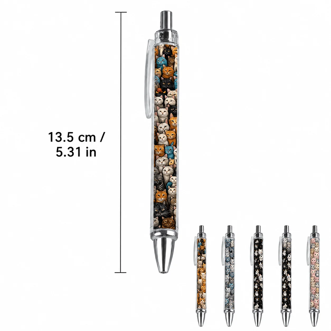 5/10 Pcs Cute Cat-Themed Ballpoint Pens With Black Ink Push-Button Cute Stationery For School Office Journal Gift For Cat Lovers