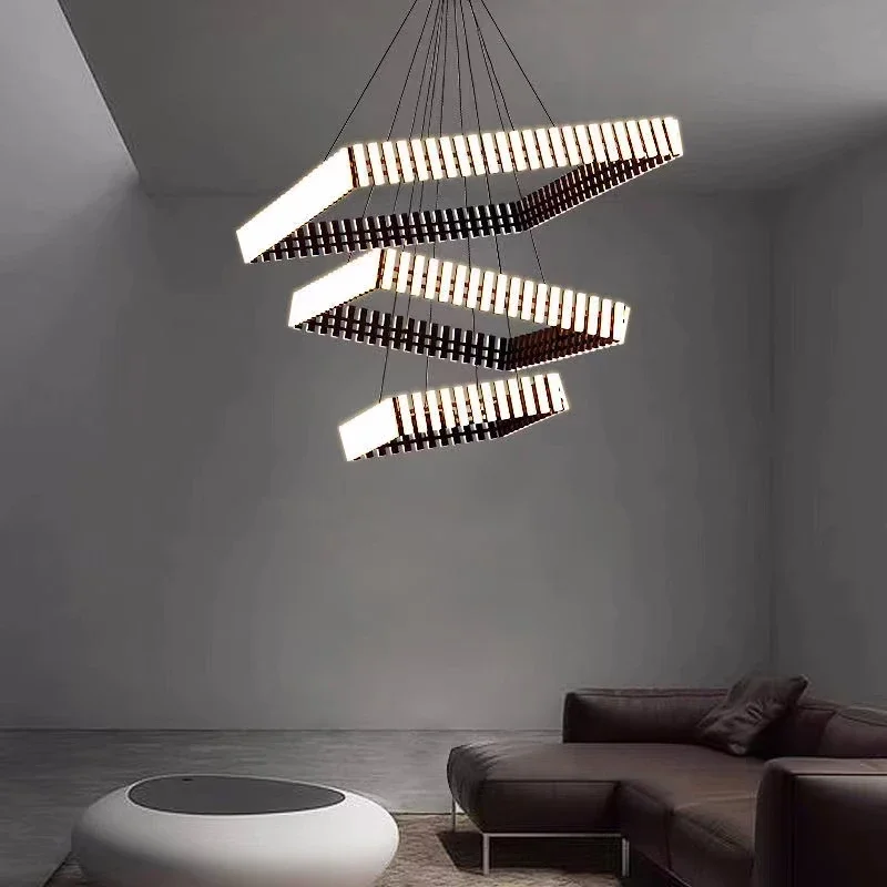 Modern Piano Design Led Pendant Lights Living Room Led Luminarias Dimmable Hanging Lamp Nordic Stairs Suspend Lamp Fixtures