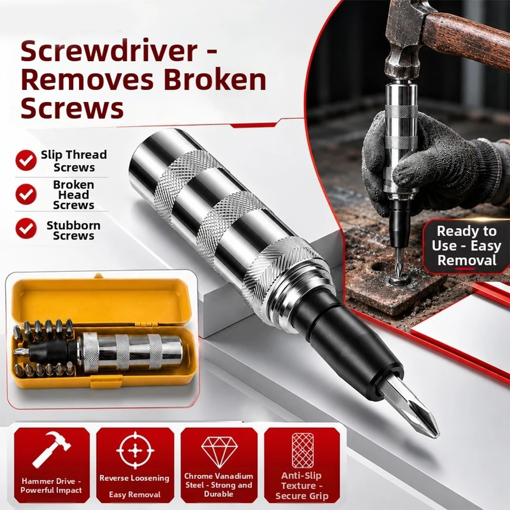 1Set Screwdriver For Impact Drive Screwdriver Bit Stuck Rusty High Hardness Remove Broken Screw Power Tool Accessories