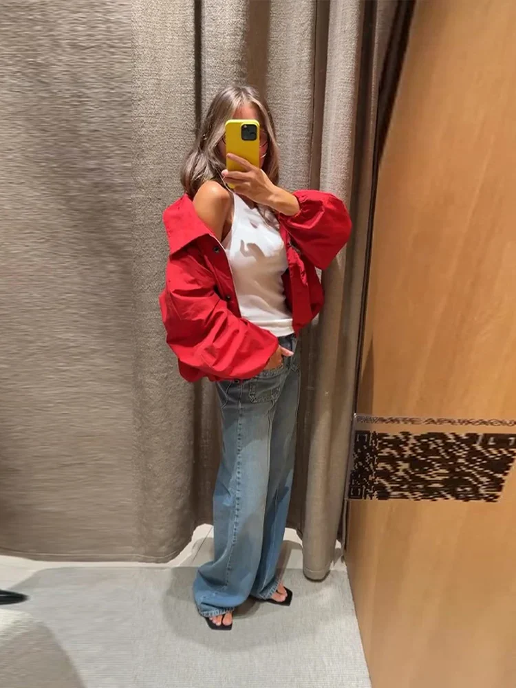 

New Solid Leisure Women Jackets Outerwears Stand Long Sleeve Zipper Slim Coats 2025 Autumn Chic Ladies Short Jacke
