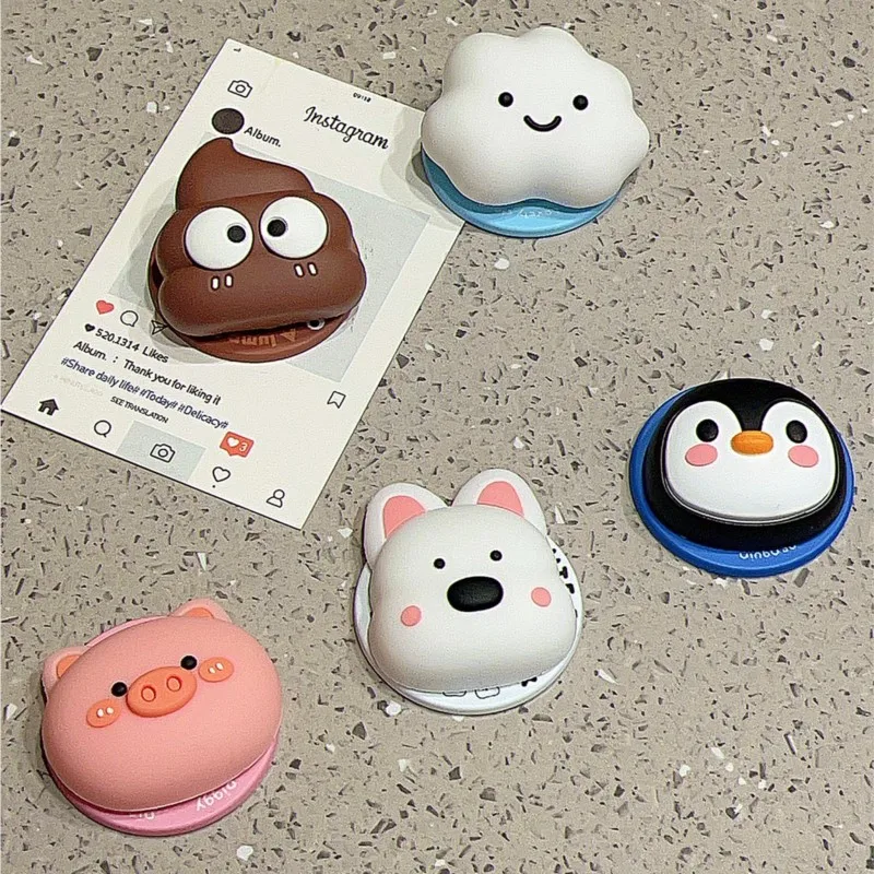 

Foldable silicone holder for iPhone, 3D cartoon high stool expression magnetic holder for Magsafe magnetic phone grip holder