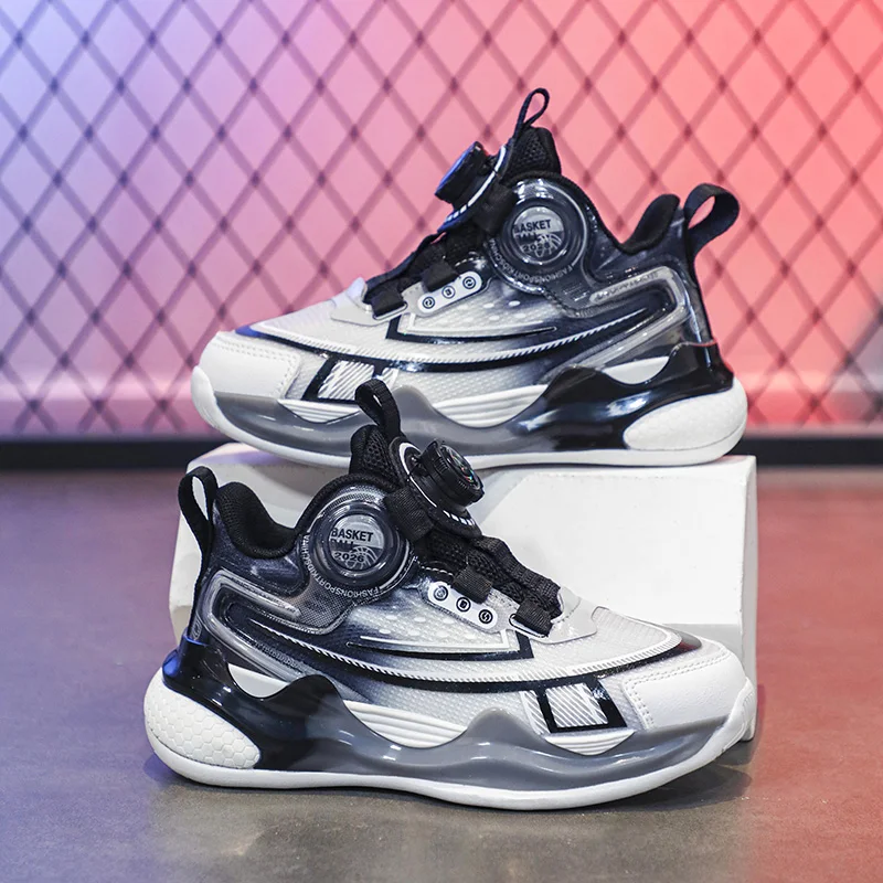 

Luxury Boys Sneaker Children Sports Shoes Design Autumn New Kids Basketball Shoes Size 31-39 Fashion Boy High Top Shoes