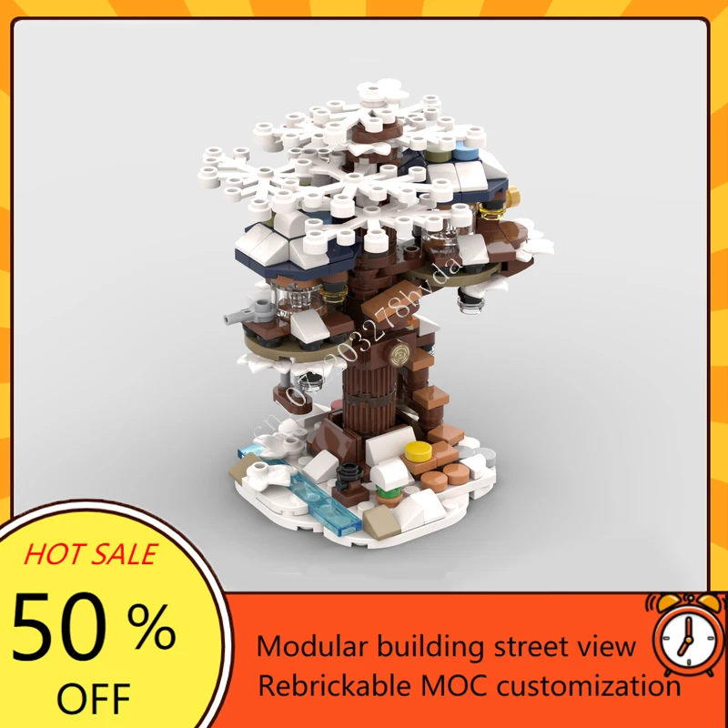 Mini Winter Mittelalterlichen und Wald Sammlung MOC Kreative street view Modell Bausteine Architektur DIY Bildung Modell Spielzeug