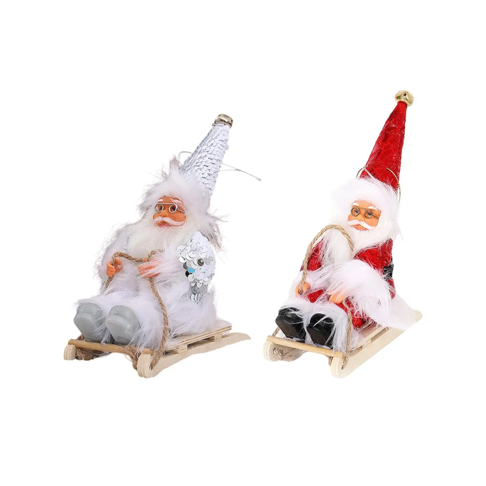 Christmas Sled Santa Claus Doll Decoration Xmas Tree Hanging Ornaments Christmas Decorations for Home 2026 Navidad New Year Gift - Image 4