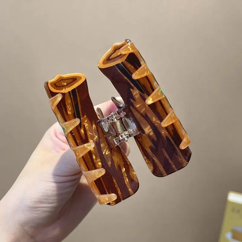 موضة الاكريليك يترك السنجاب القطن الجذع كراب دبوس الشعر للنساء الفتيات جديد الحيوان القرش مشبك شعر كليب اكسسوارات أداة