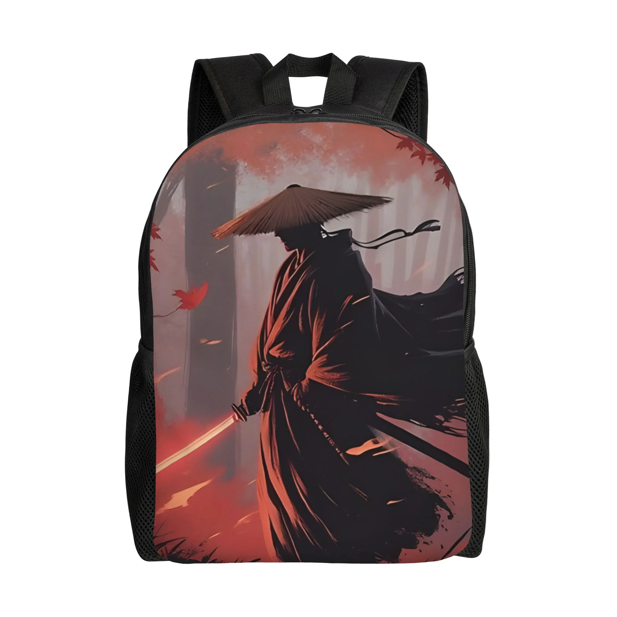 

Рюкзак One Piece с принтом «Самурай и Огненный Лес», на молнии, подарок для студентов, стильная сумка для хранения.