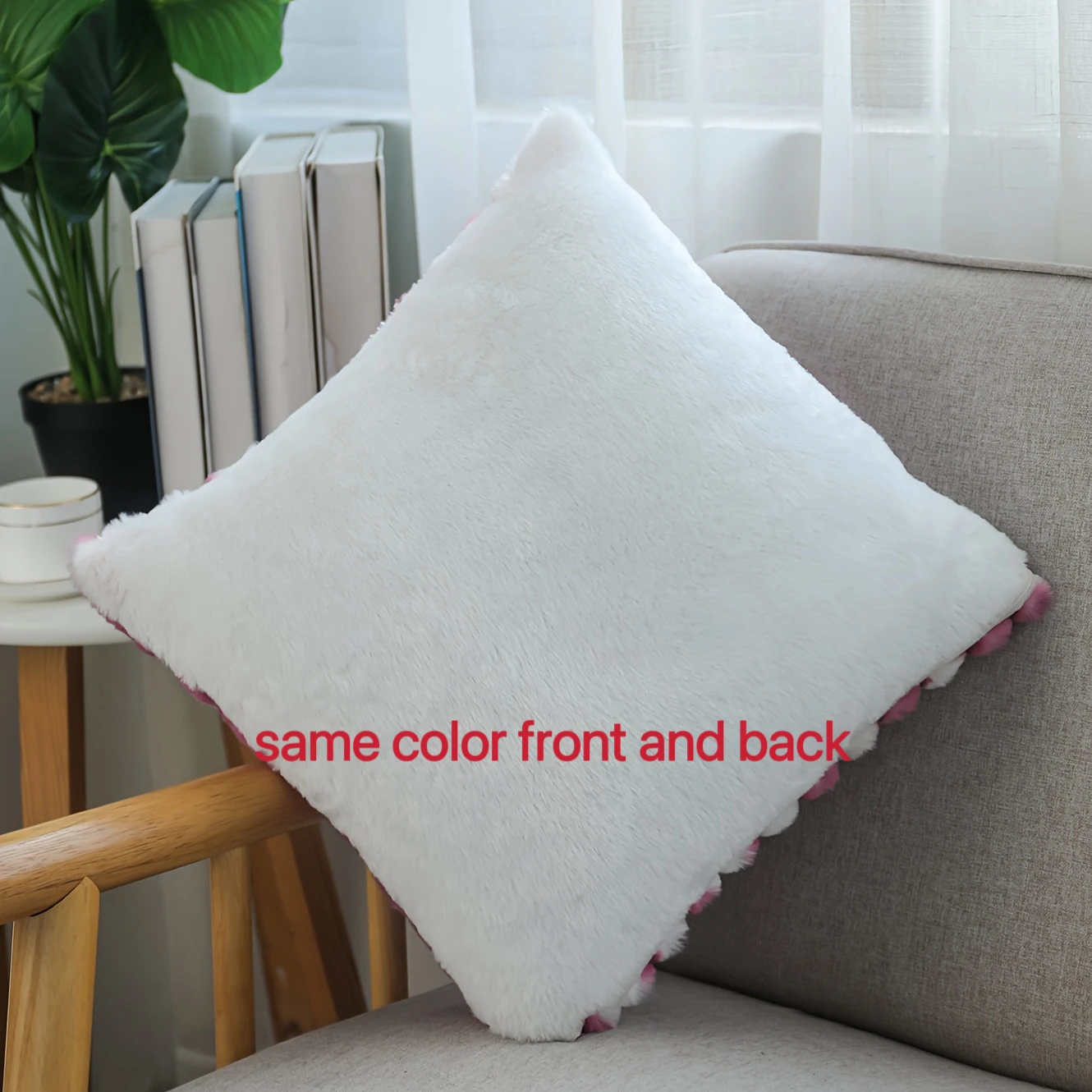 Pack of 2 Artificial Fur Plush Luxurious Decorative Throw Pillow Cover, for Sofa, Living Room, and Car Interior（no Pillowcore）