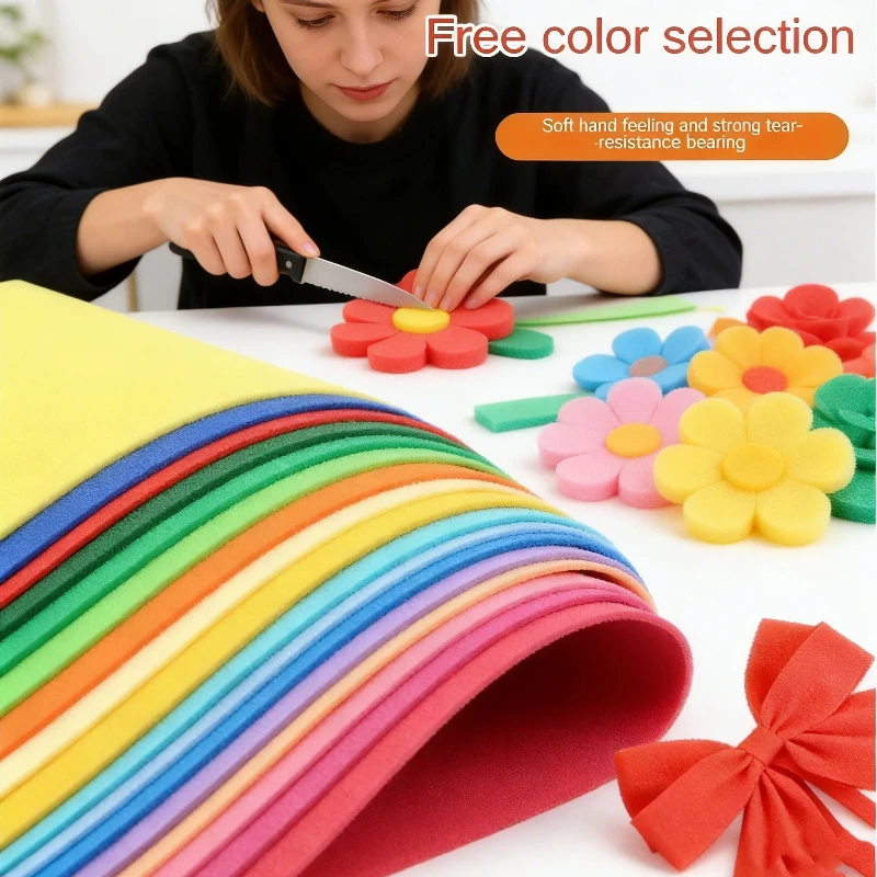 1/2mm Dicke Handgefertigtes EVA-Schaumpapier DIY Schaumstoffplatten zum Schneiden für Cosplay-Rüstungen Buntes Bastelmaterial EVA-Gummi Scrapbooking 48x48cm