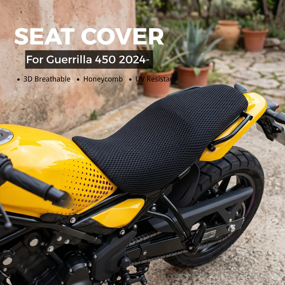Coprisedile per Moto Guerrilla 450 2024 2025, Impermeabile, Protezione Solare, Resistente ai Raggi UV, Cuscino Accessorio
